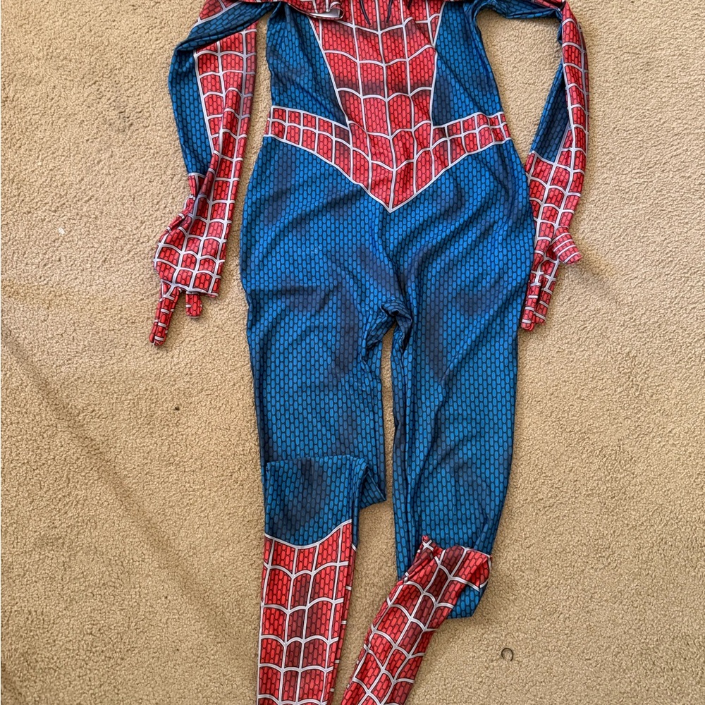 Mens Spiderman Superhero Costume - Red and Blue-Size L